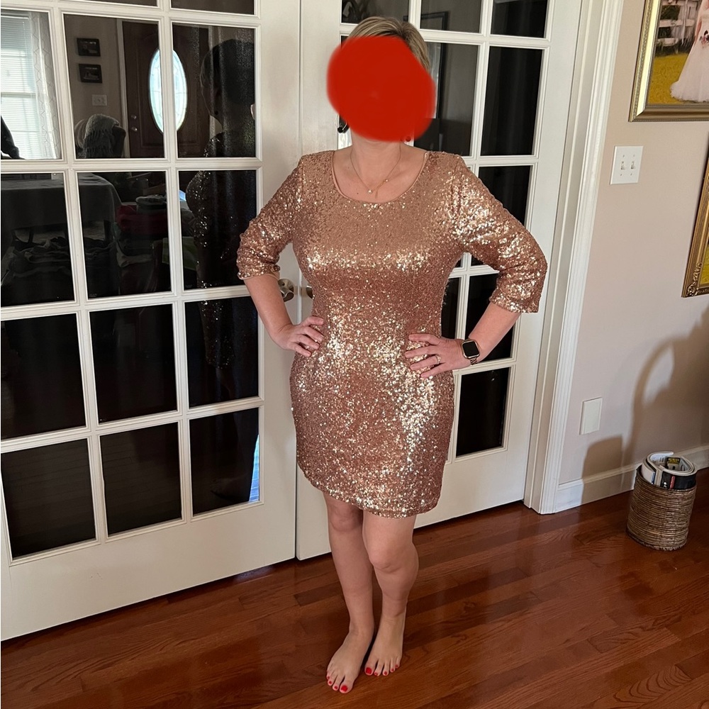 LuLu’s size XL Rose Gold Dress